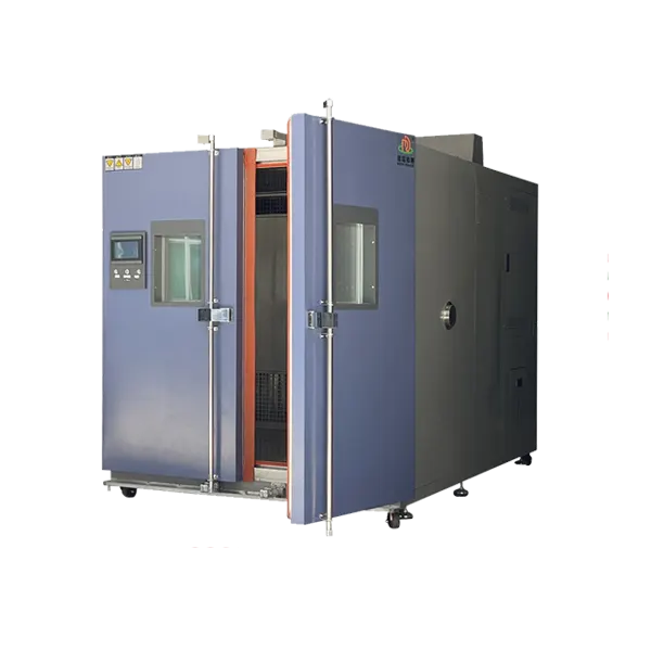 DERUI custom walk-in temperature humidity chamber with open loading door and visible test workspace