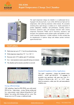 DR-H204 Rapid Temperature Change Test Chamber- Technical Datasheet