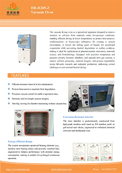 Specification Guide: DR-H205-Z Vacuum drying oven