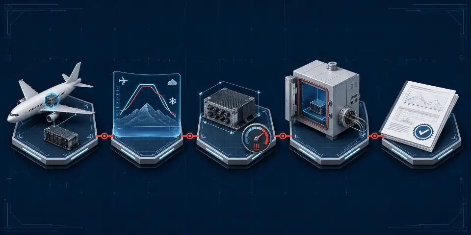 Aerospace environmental test chamber selection workflow