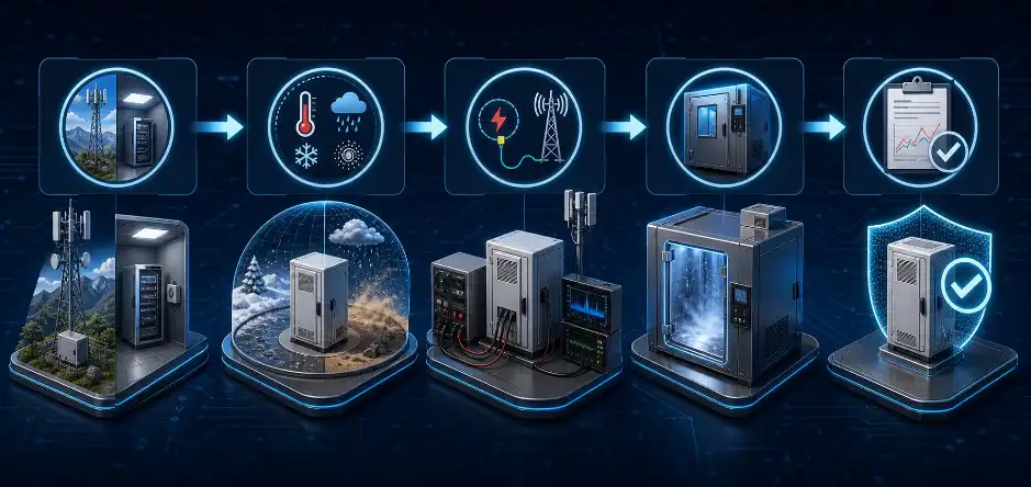 5G telecom environmental test chamber selection workflow