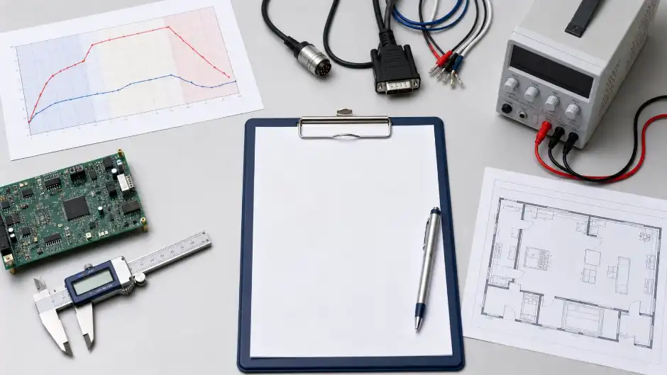 Environmental test chamber RFQ inputs including specimen dimensions, test profile, electrical interfaces and installation plan