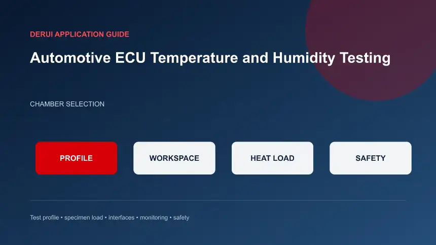 Temperature-humidity chamber with controlled transitions selection factors