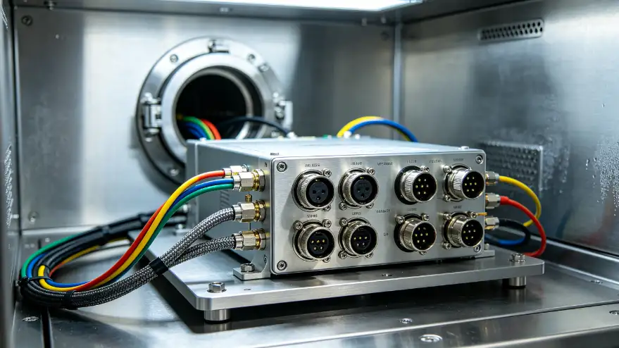 Test setup for DO-160 Section 4 temperature and altitude testing