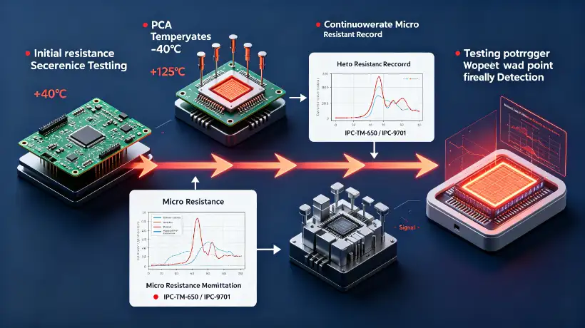 PCB and PCBA Thermal Cycling Testing workflow
