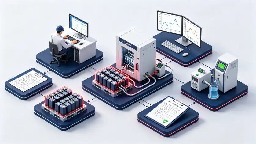 Charge-Discharge Testing Inside a Climate Chamber workflow