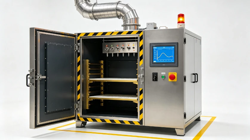 Purpose-built battery safety test chamber selection factors
