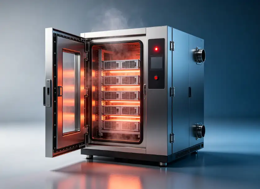 Temperature-humidity chamber sized for live heat load selection factors