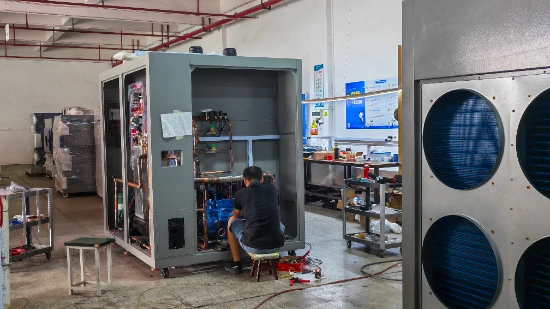DERUI environmental test chamber refrigeration system assembly and component inspection